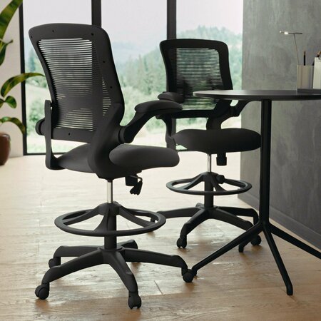 Flash Furniture Drafting Chair, Mesh, Black BL-ZP-8805D-BK-GG
